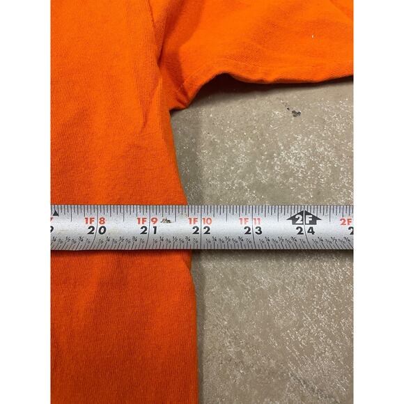 Vtg Cancun Shark T-Shirt XL Caribbean Side Mexico Funny Cartoon Fish Orange Tee - Picture 3 of 5